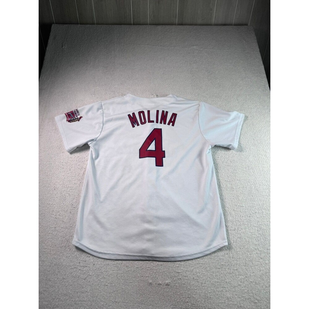Yadier Molina St. Louis Cardinals #4 World Series MLB Baseball Jersey Men's XL